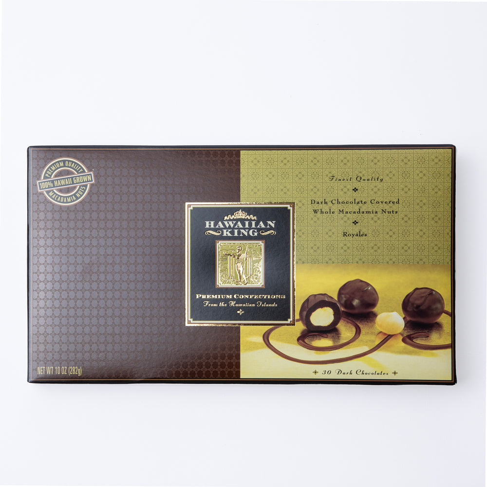 DARK CHOCOLATE COVERED WHOLE MACADAMIA NUTS 30PC