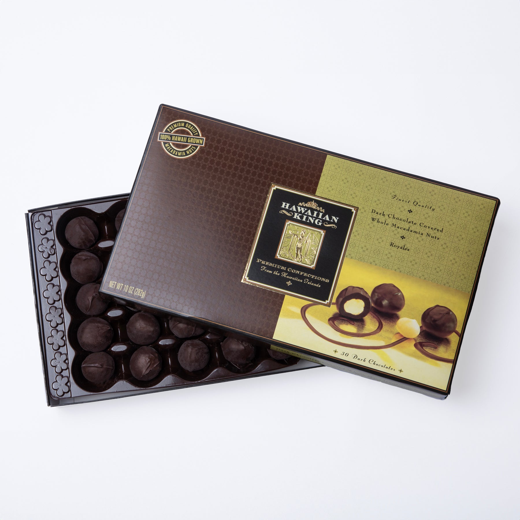 DARK CHOCOLATE COVERED WHOLE MACADAMIA NUTS 30PC