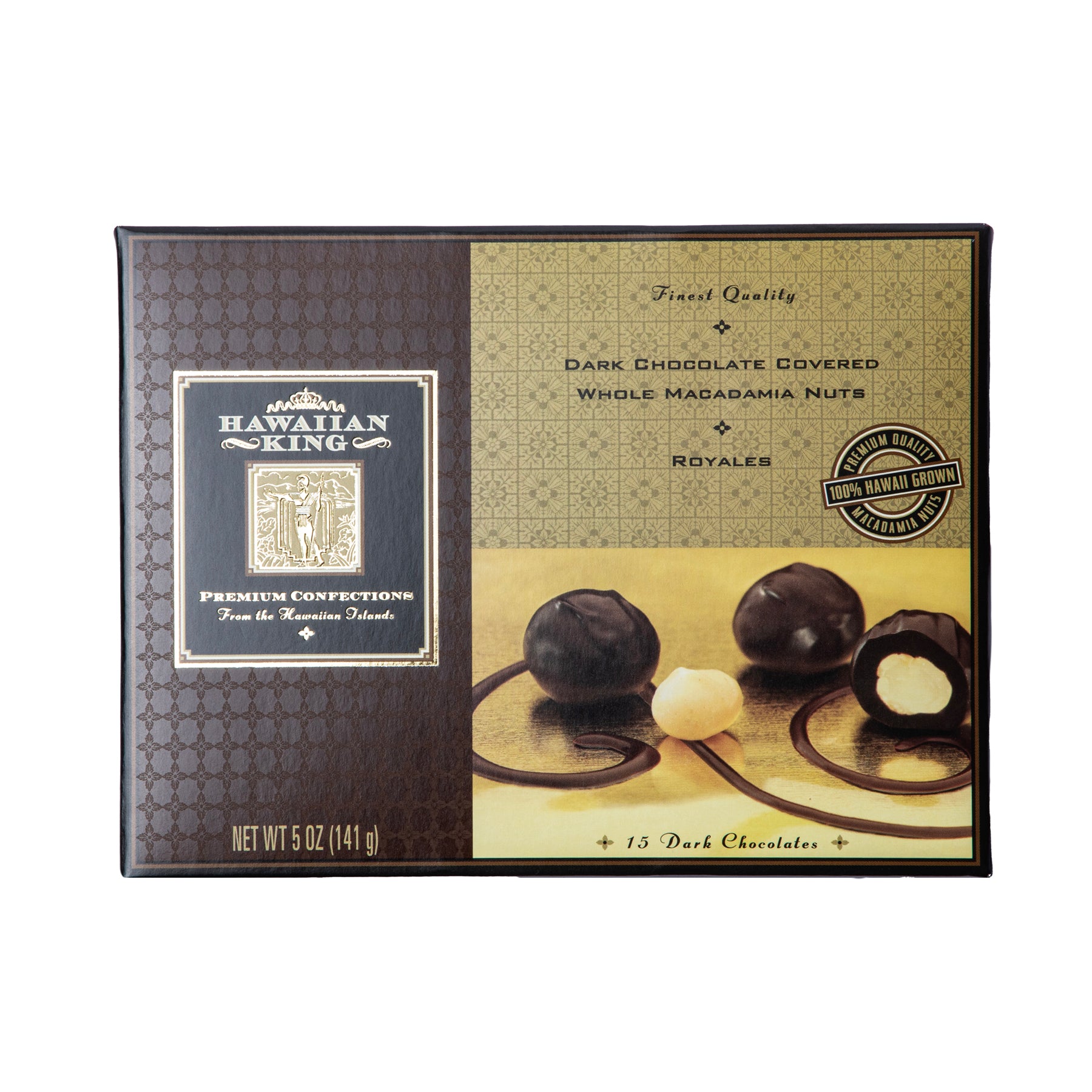 DARK CHOCOLATE COVERED WHOLE MACADAMIA NUTS 15 PC