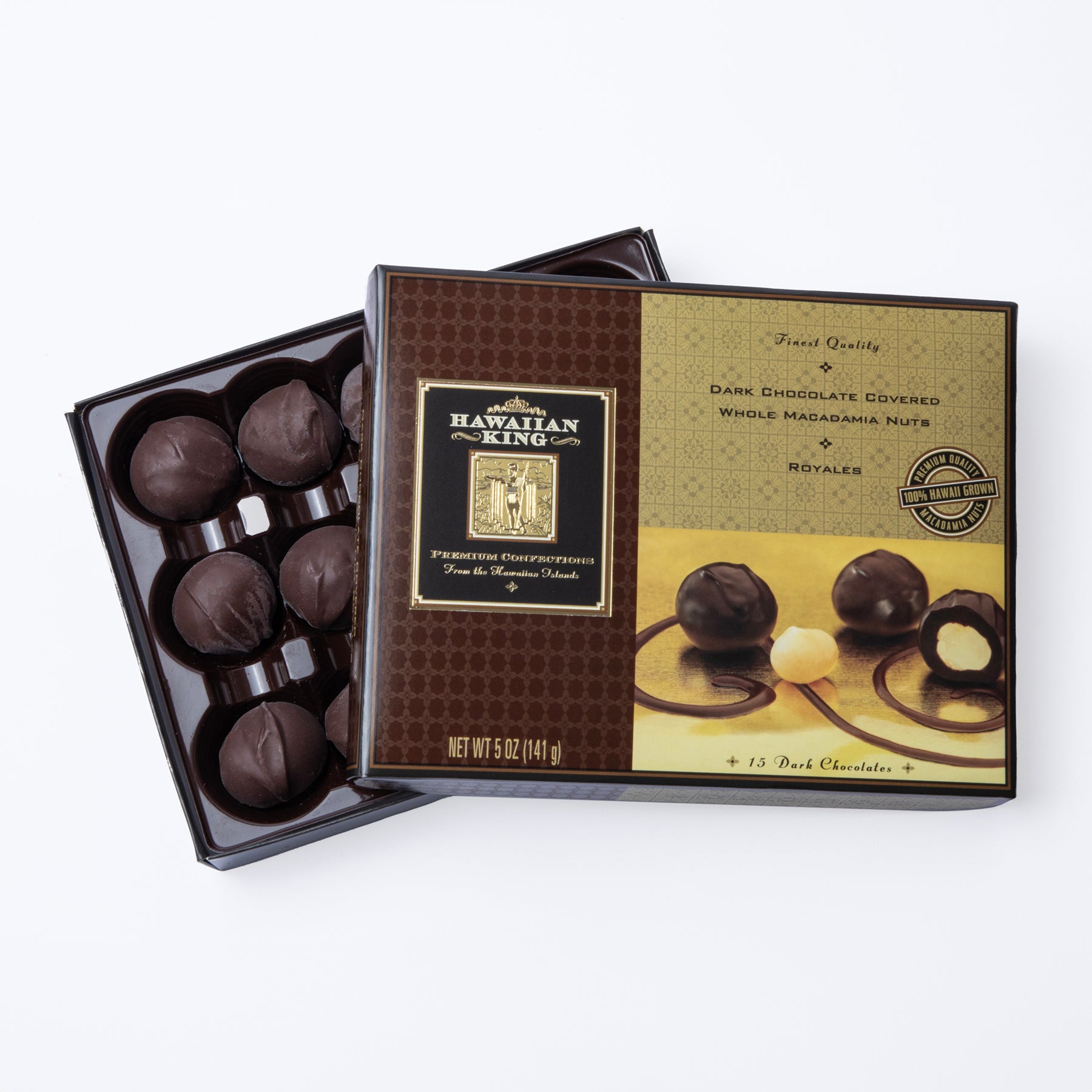 DARK CHOCOLATE COVERED WHOLE MACADAMIA NUTS 15 PC